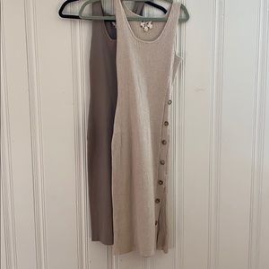 Bundle Two Button Tank Top Dresses
